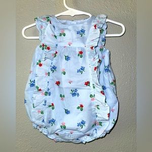 Janie and Jack | One Pieces | Janie And Jack Romper 3 to 6 months Floral Blue